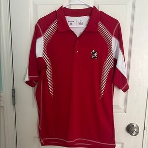 St Louis Cardinals Antigua Red and White Men's Polo Shirt